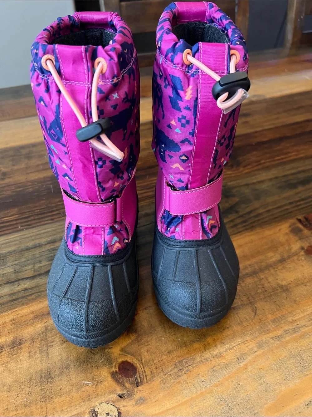 Columbia Kids' Powderbug Forty Print Winter Boots - Wild Fuchsia/Bright Nectar